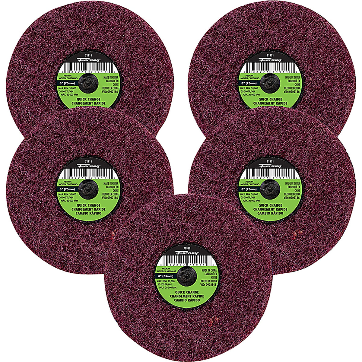 Forney - 71607 - Quickchange Surpreppad, mgrit, 3 Inch (5-Pack_# 71911)