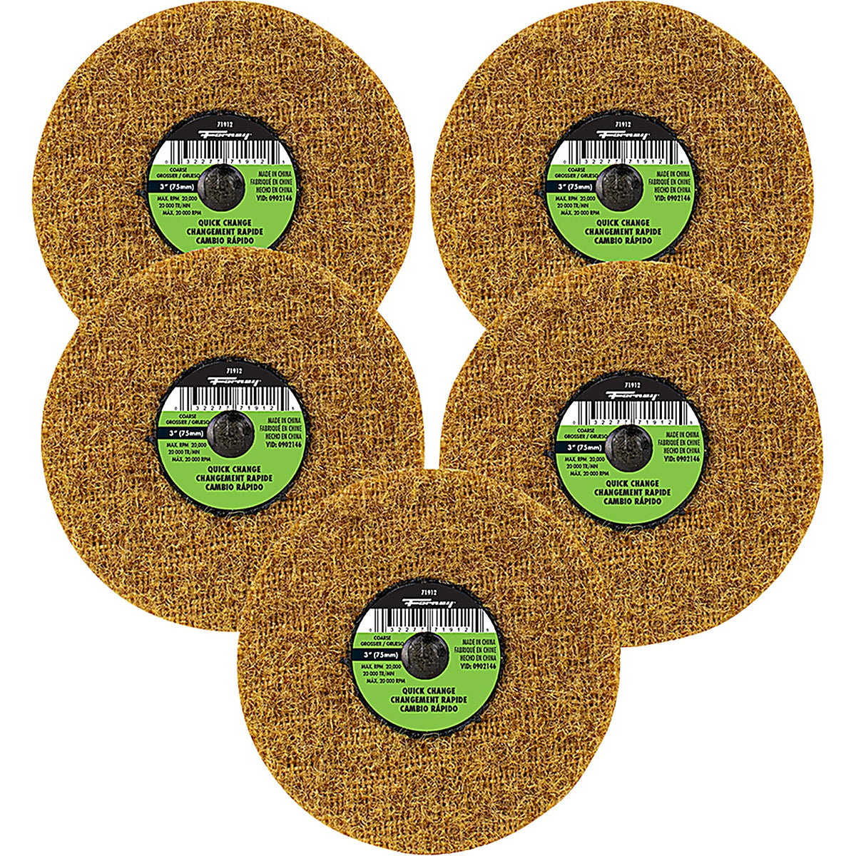 Forney - 71608 - Quickchangesurfpreppad, c Grit, 3 Inch (5-Pack -#71912)