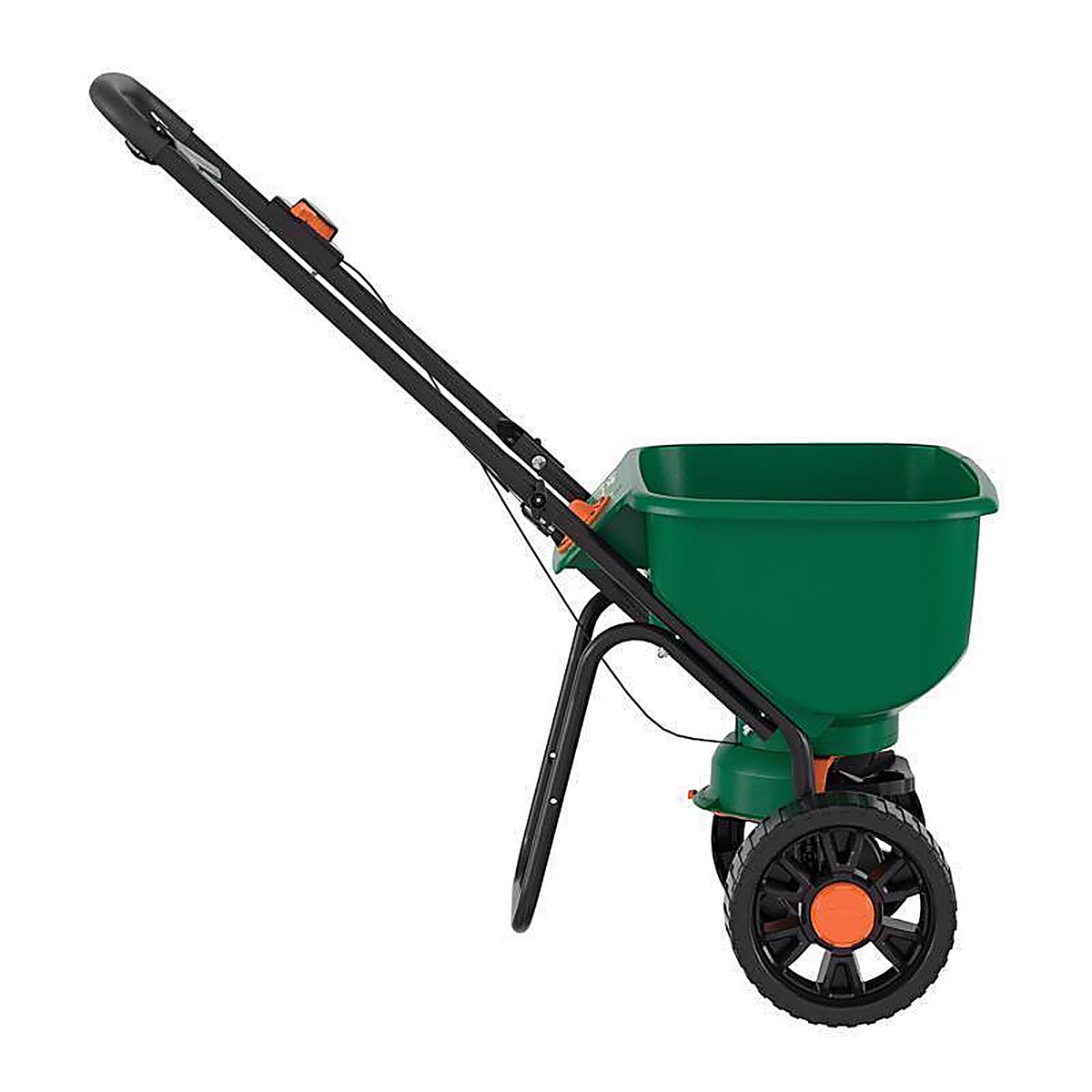 Scotts 76232 Turf Builder EdgeGuard DLX 5 ft. W Broadcast Push Spreader For Fertilizer/Ice Melt/Seed 60 lb