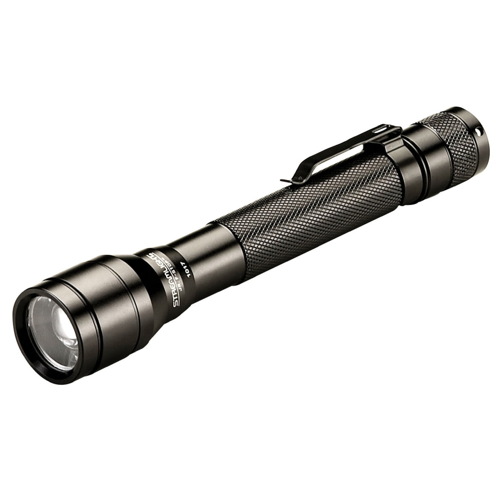 Streamlight - 71700 - Jr. F-Stop with Two AA Alkaline Batteries and Holster - Clam - Black