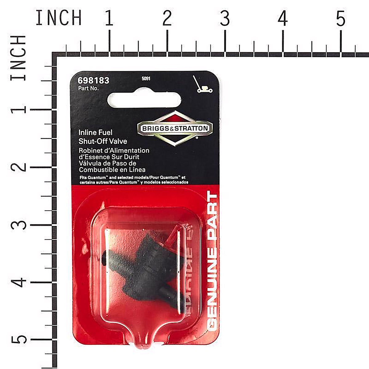 Briggs & Stratton 5091K Inline Fuel Shut-Off Valve 1/Pack