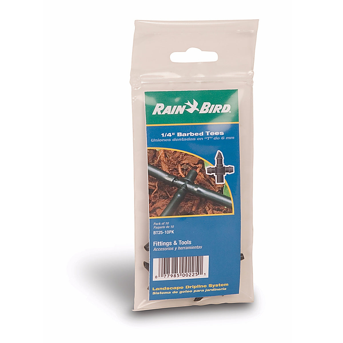 Rain Bird - BT25/10PS - 1/4 In. Barbed Drip Irrigation Cross 10 Pack
