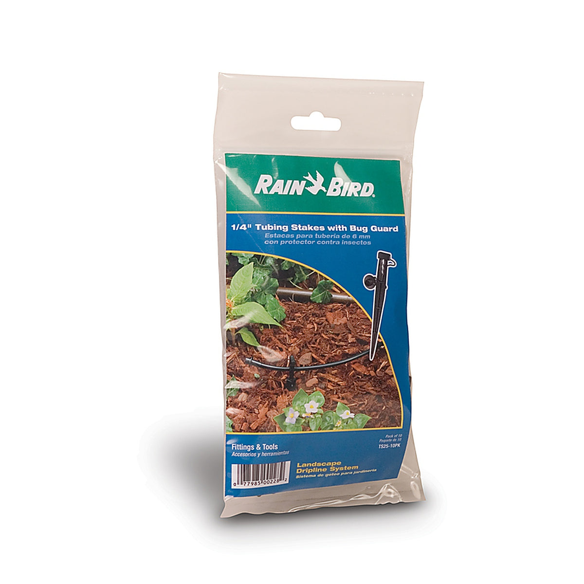 Rain Bird - TS25-10PS2 - for 1/4 In. Tubing Drip Irrigation Tubing Stake 10 Pack