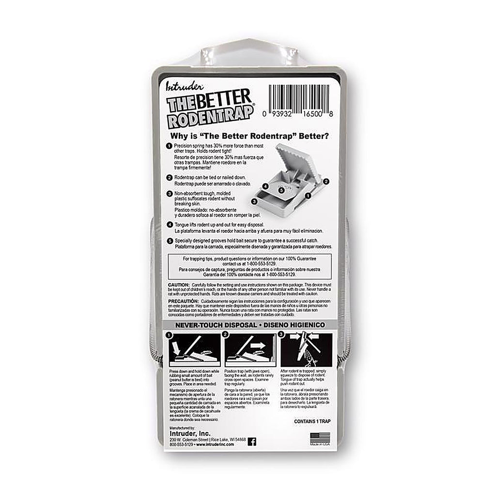 Intruder - 16500 - the Better Rodentrap Large Snap Trap for Rodents 1 Pack