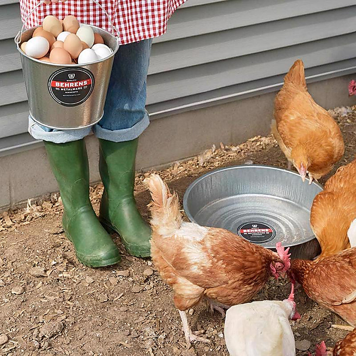 Behrens 2168 3 gal. Feeder Pan For Livestock