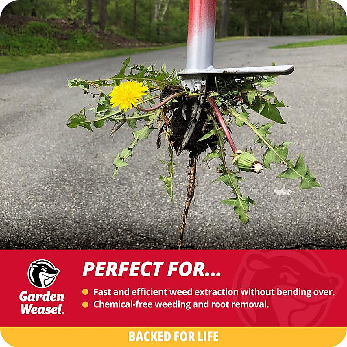 Garden Weasel - 95204 - Weed Popper Step & Twist 38 In. Steel Precision Tip Weed Cutter