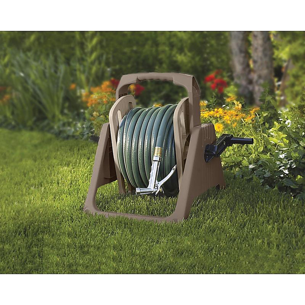Suncast TSA100M Hose Handler 100 ft. Stationary Beige Hose Reel