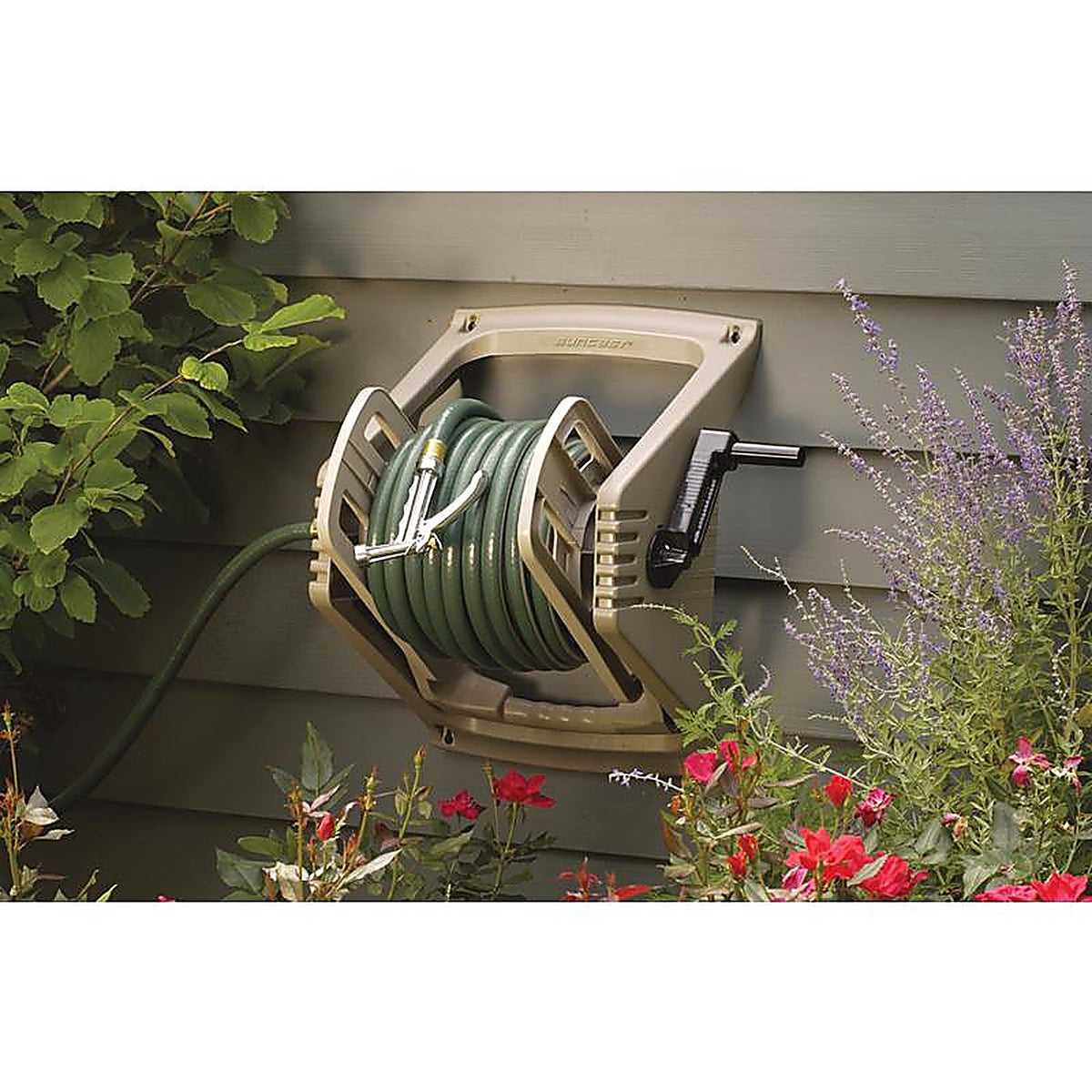 Suncast TSA100M Hose Handler 100 ft. Stationary Beige Hose Reel