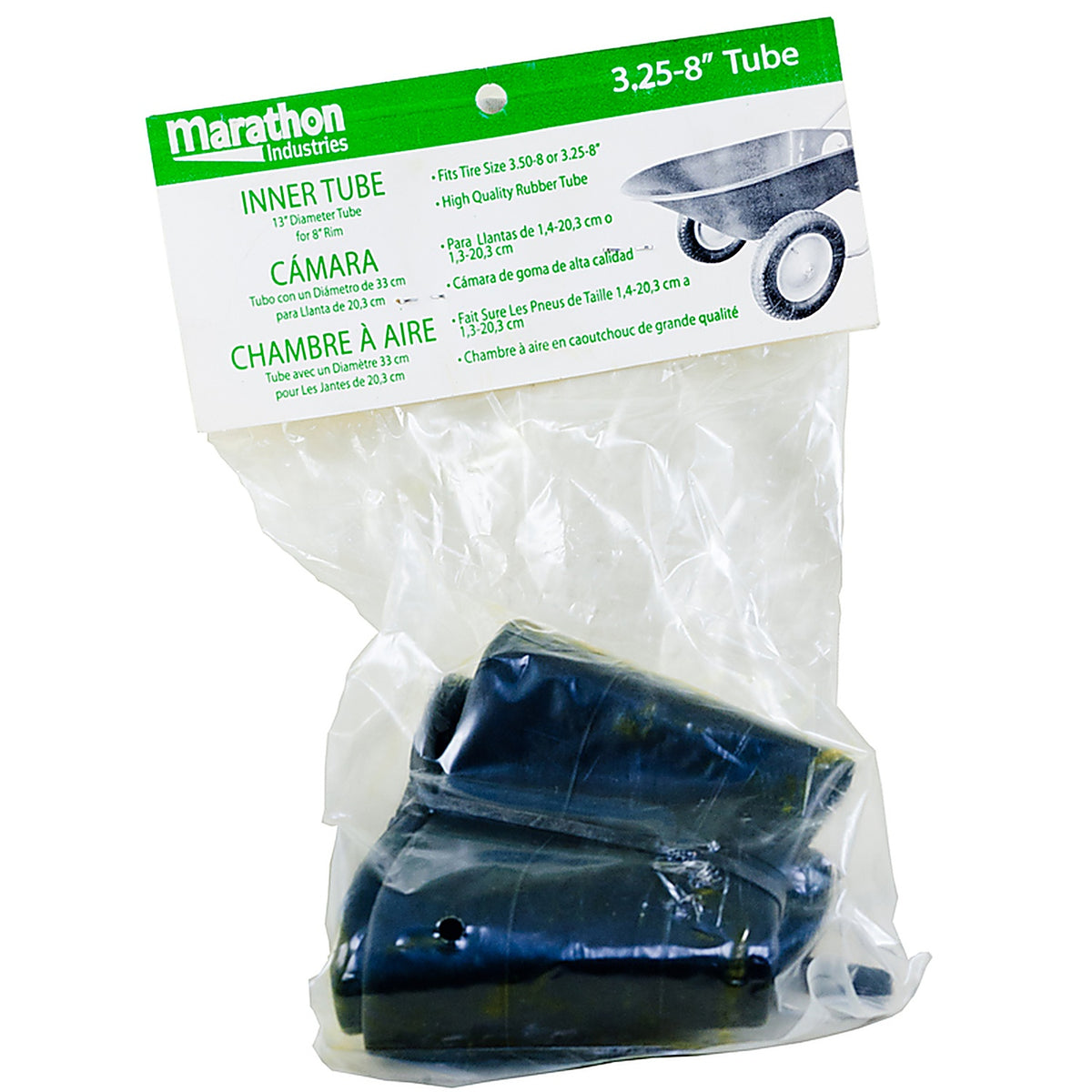 Marathon 20994 8 in. Dia. x 8 in. Dia. 300 lb. capacity Wheelbarrow Inner Tube Rubber 1/Pack