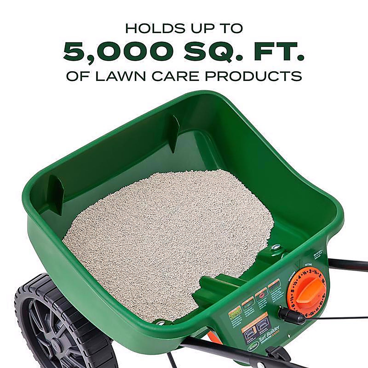 Scotts 76121 Turf Builder EdgeGuard Mini 60 in. W Push Spreader For Fertilizer/Seed 23 lb