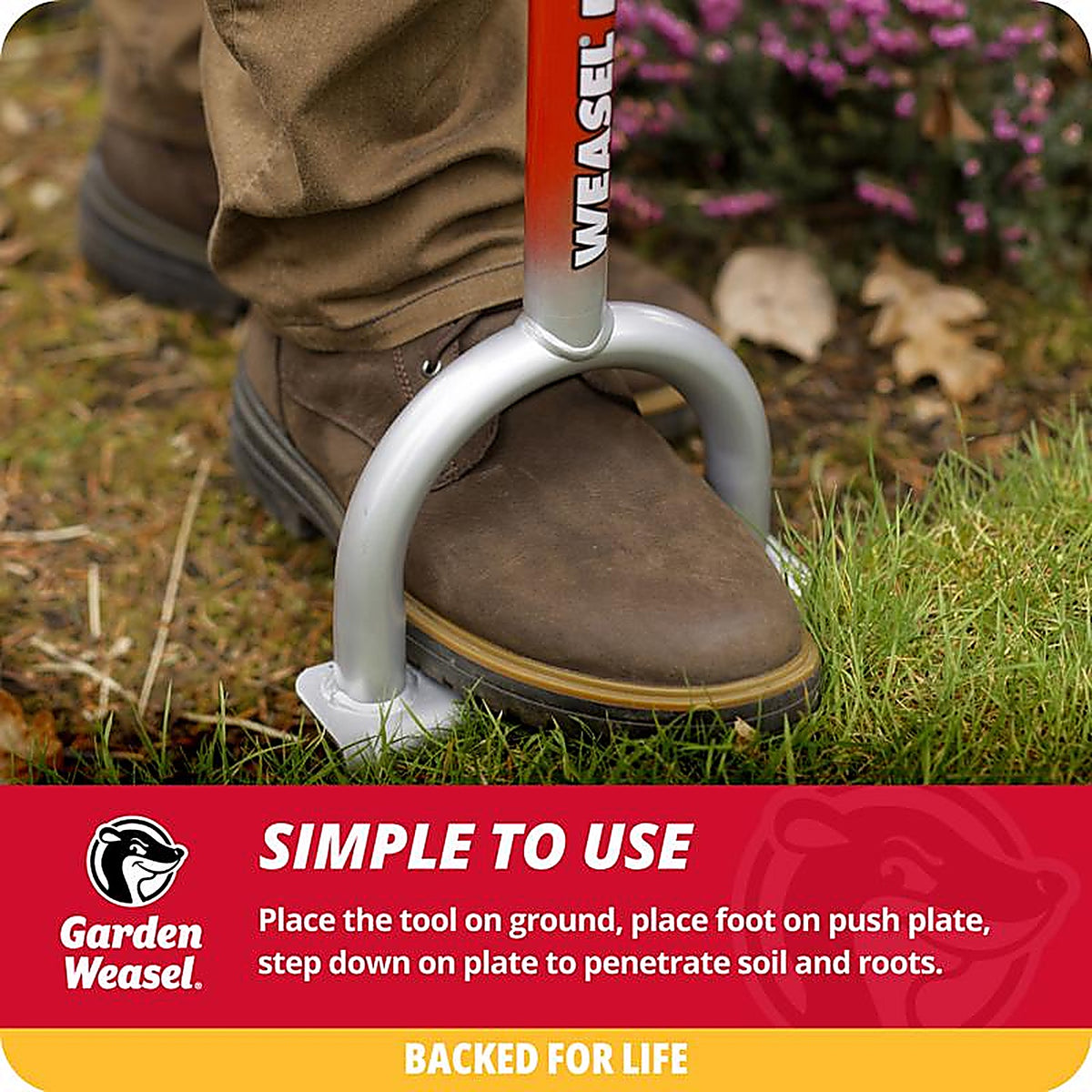 Garden Weasel - 91714 - Carbon Steel Garden Edger Steel Handle