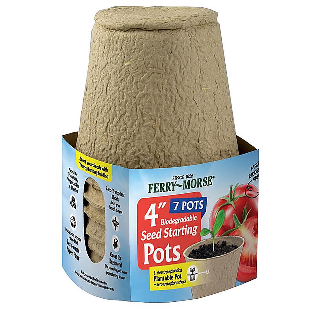Ferry-Morse - FR407 - 7 Cells 5 In. H X 4 In. W X 4 In. L Seed Starting Peat Pot 7 Pack