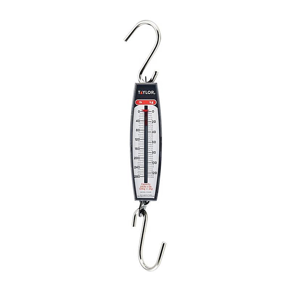 Taylor 33284104 White Analog Hanging Scale 280 lb.