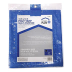Home Plus P1012-88W 10 ft. W x 12 ft. L Light Duty Polyethylene Tarp Blue