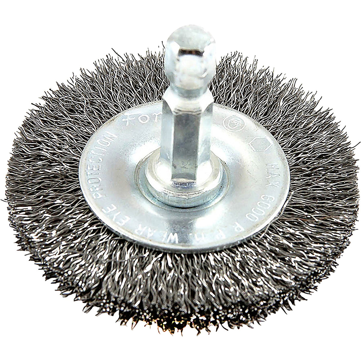 Forney - 72728 - Wire Wheel, crimped, 2 Inch X .008 Inch X 1/4 Inch HEX Shank