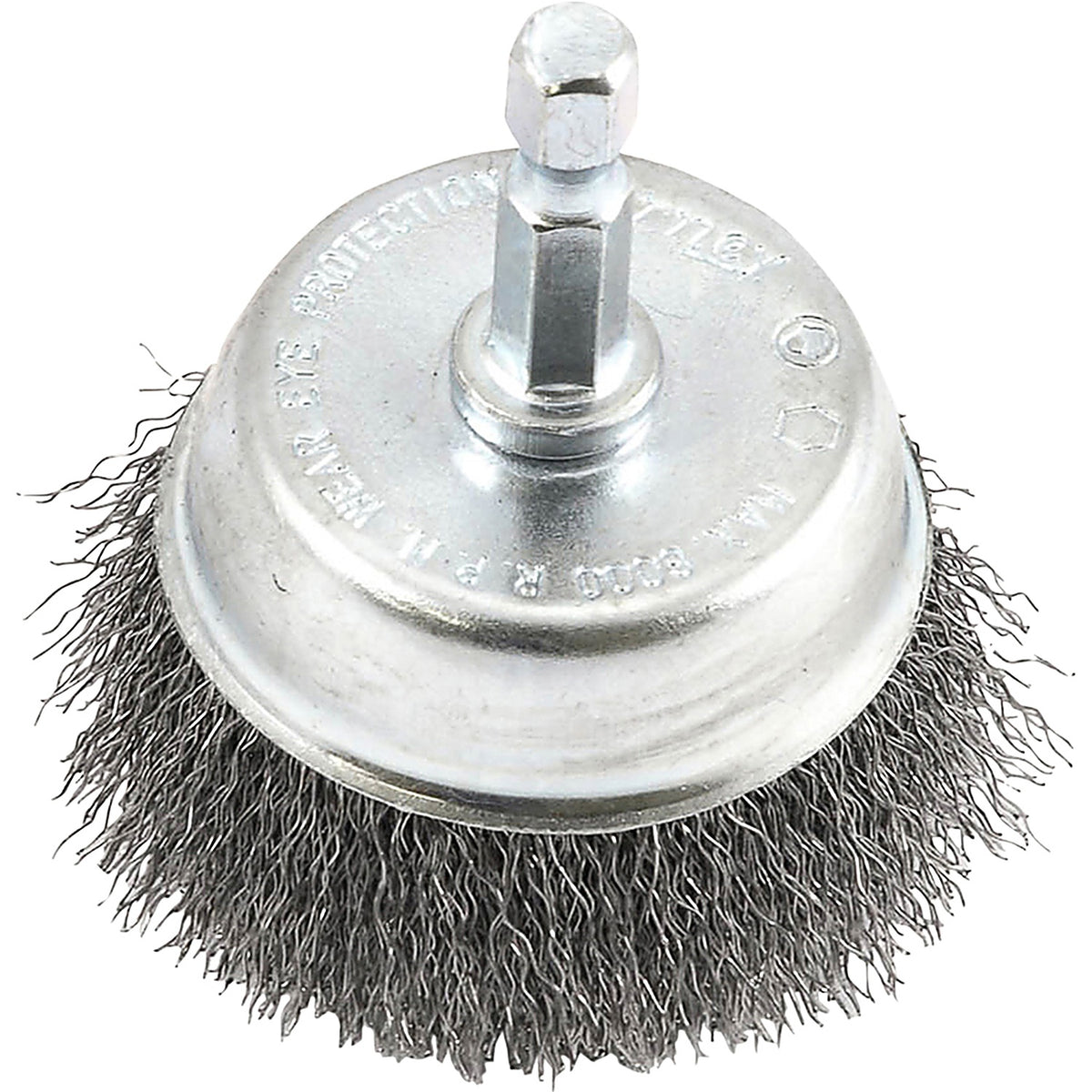 Forney - 72730 - Cup Brush, Crimped, 2 in X .008 Inch X 1/4 Inch HEX Shank