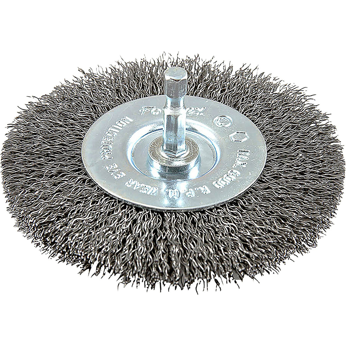 Forney - 72739 - Wire Wheel, crimped, 4 Inch X .012 Inch X 1/4 Inch HEX Shank
