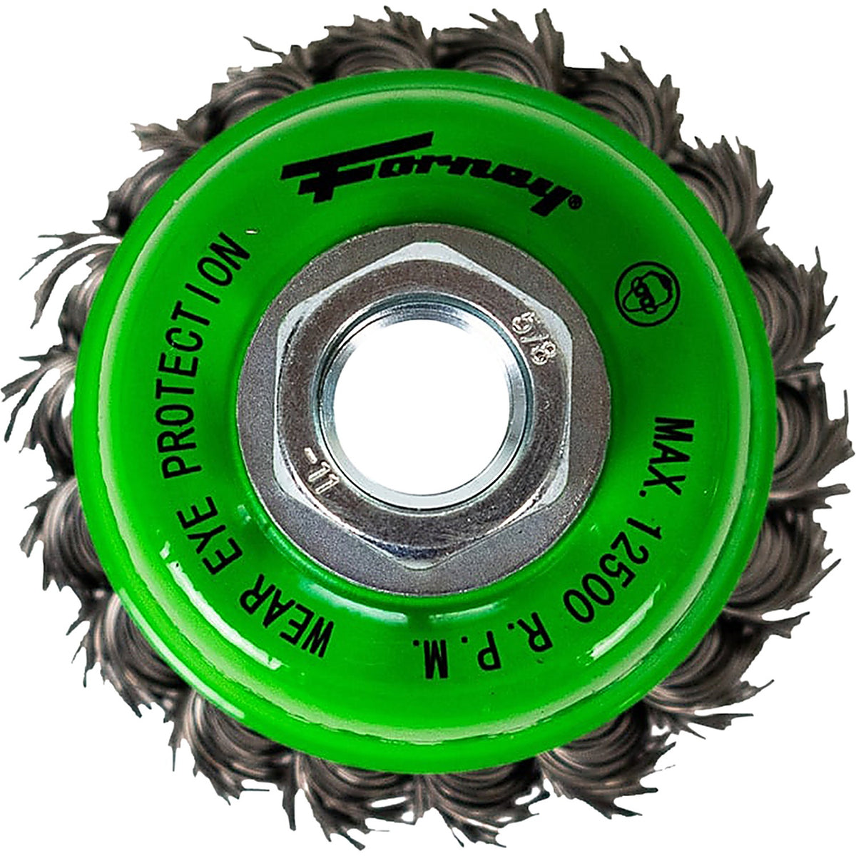 Forney - 72757 - Cup Brush, knotted, 2-3/4 Inch X .020 Inch X 5/8 Inch -11 Arbor