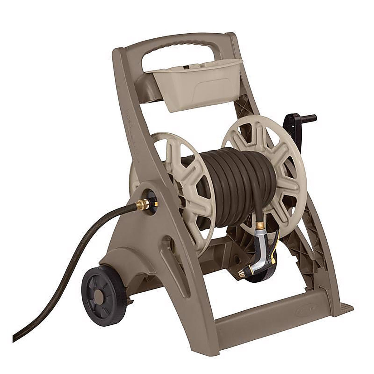Suncast SFB212M Smart Tube 225 ft. Taupe Retractable Wheeled Hose Reel Cart