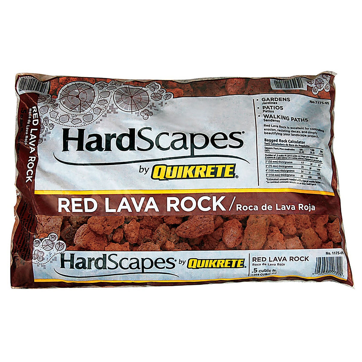 Quikrete 1175-05 HardScapes Red Lava Rock Decorative Stone 0.5ft.