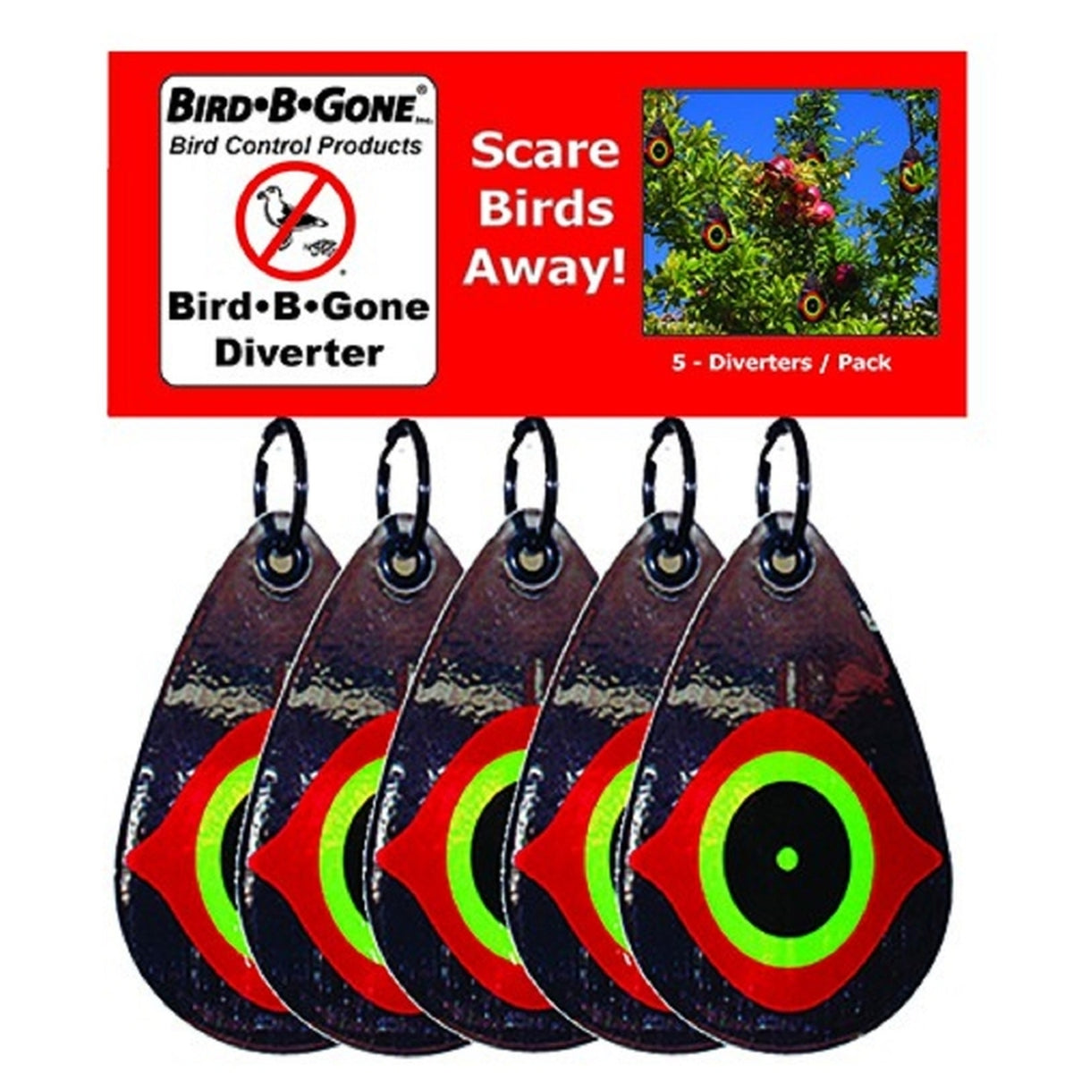 Bird-B-Gone MMSED-5 Scared-Eye Diverters For Assorted Species 5 pk
