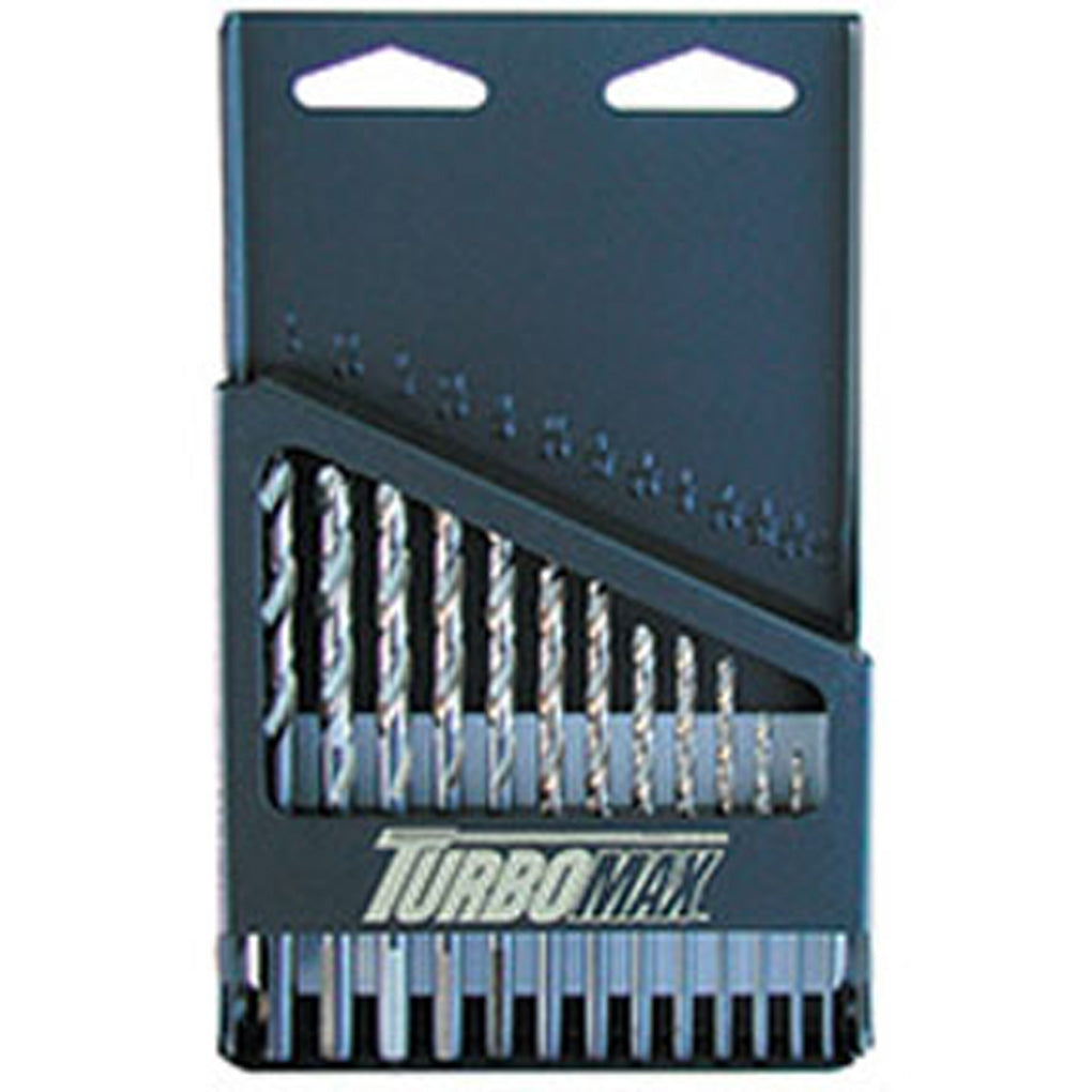 Irwin Hanson 73136 13 Pc. High Speed Steel Drill Bit Set with Turbo Point Tip and Metal Index Case