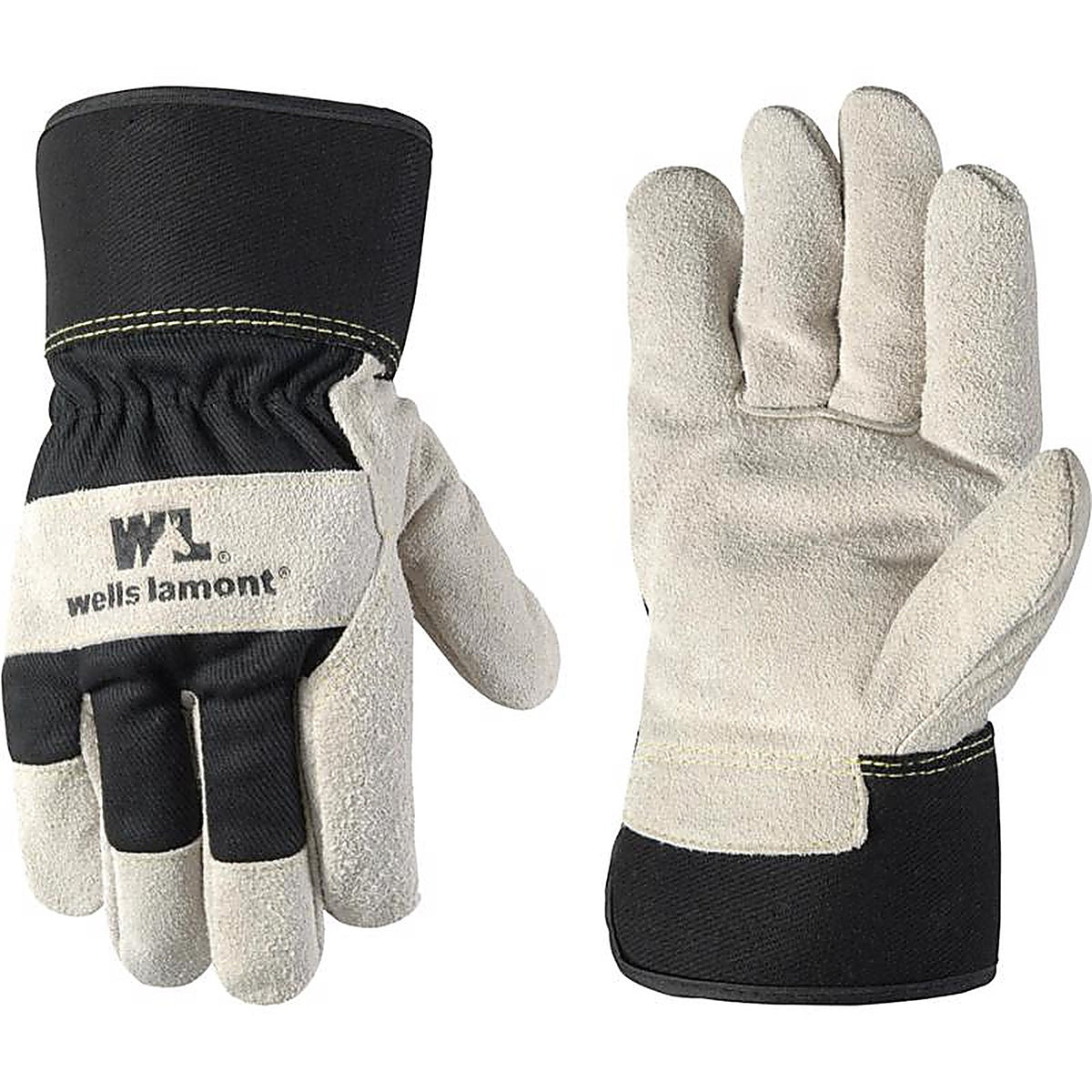 Wells Lamont 5130XL-NEW XL Split Cowhide Leather Black/Brown Gloves