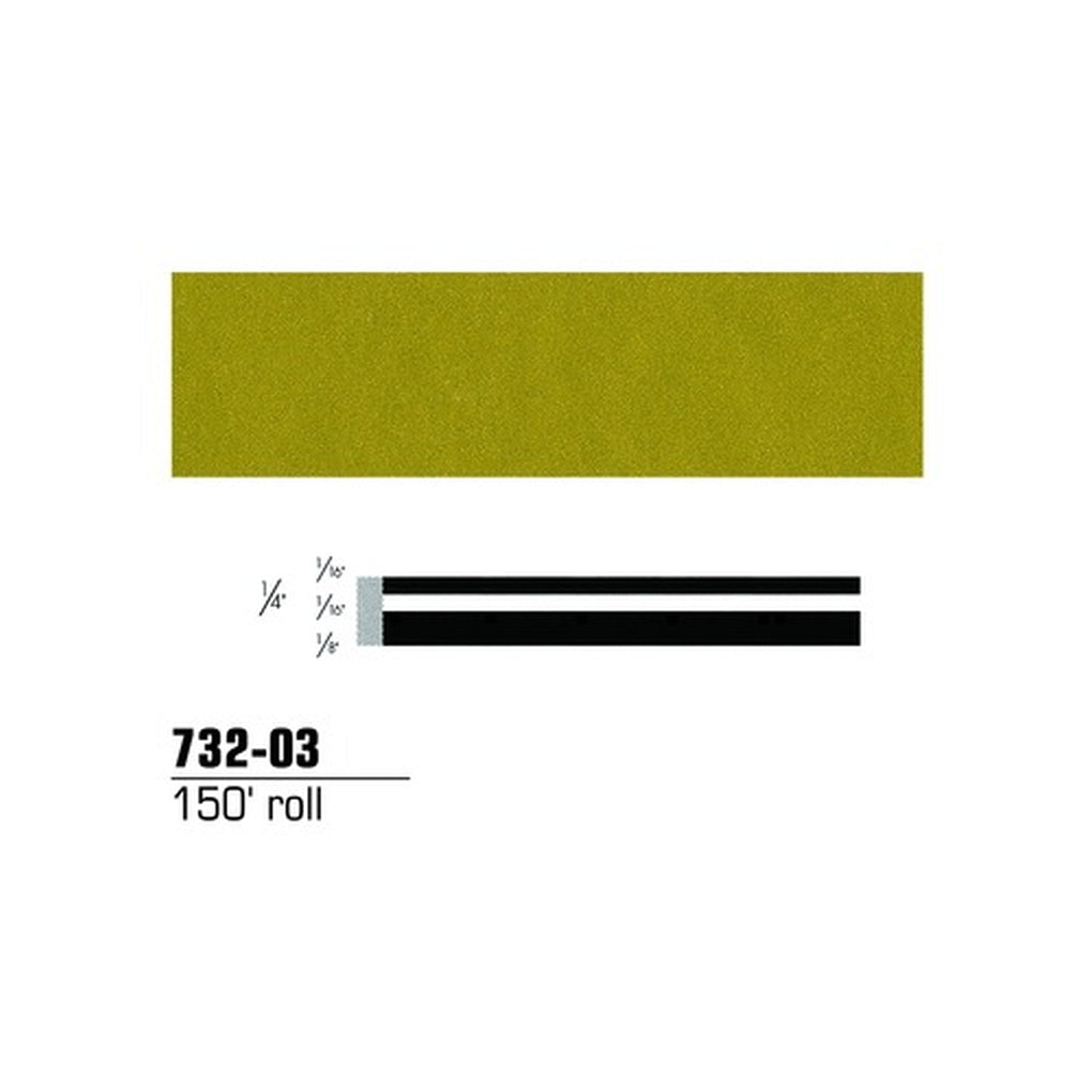 3M 73203 Scotchcal Striping Tape, 1/4 inch, Gold Metallic, 73203