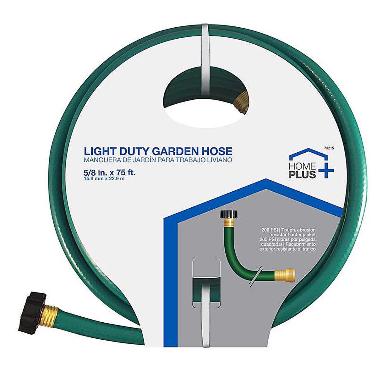 Home Plus FR5875ACE 5/8 in. D X 75 ft. L Light Duty Garden Hose Green