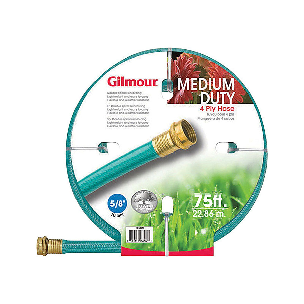 Gilmour 816751-1014 5/8 in. D X 75 ft. L Medium Duty Garden Hose Blue