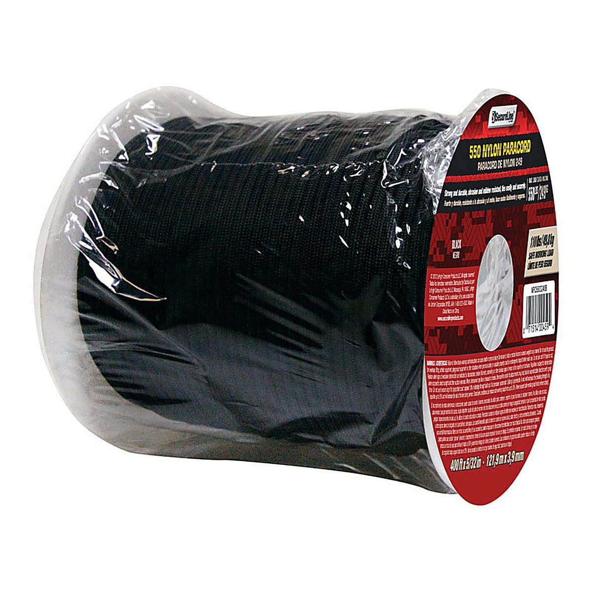 Koch 5540044 5/32 in. D X 400 ft. L Black Braided Nylon Paracord