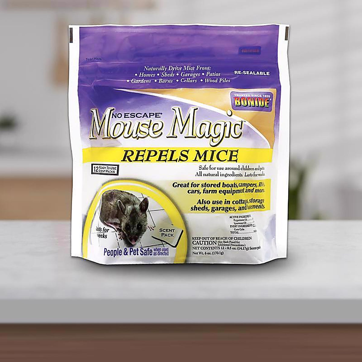 Bonide - 866 - Mouse Magic Animal Repellent Scent Pouch for Mice 12 Pack