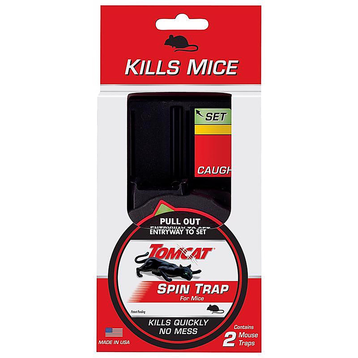 Tomcat 0362110 Spin Trap Covered Animal Trap For Mice 2 pk
