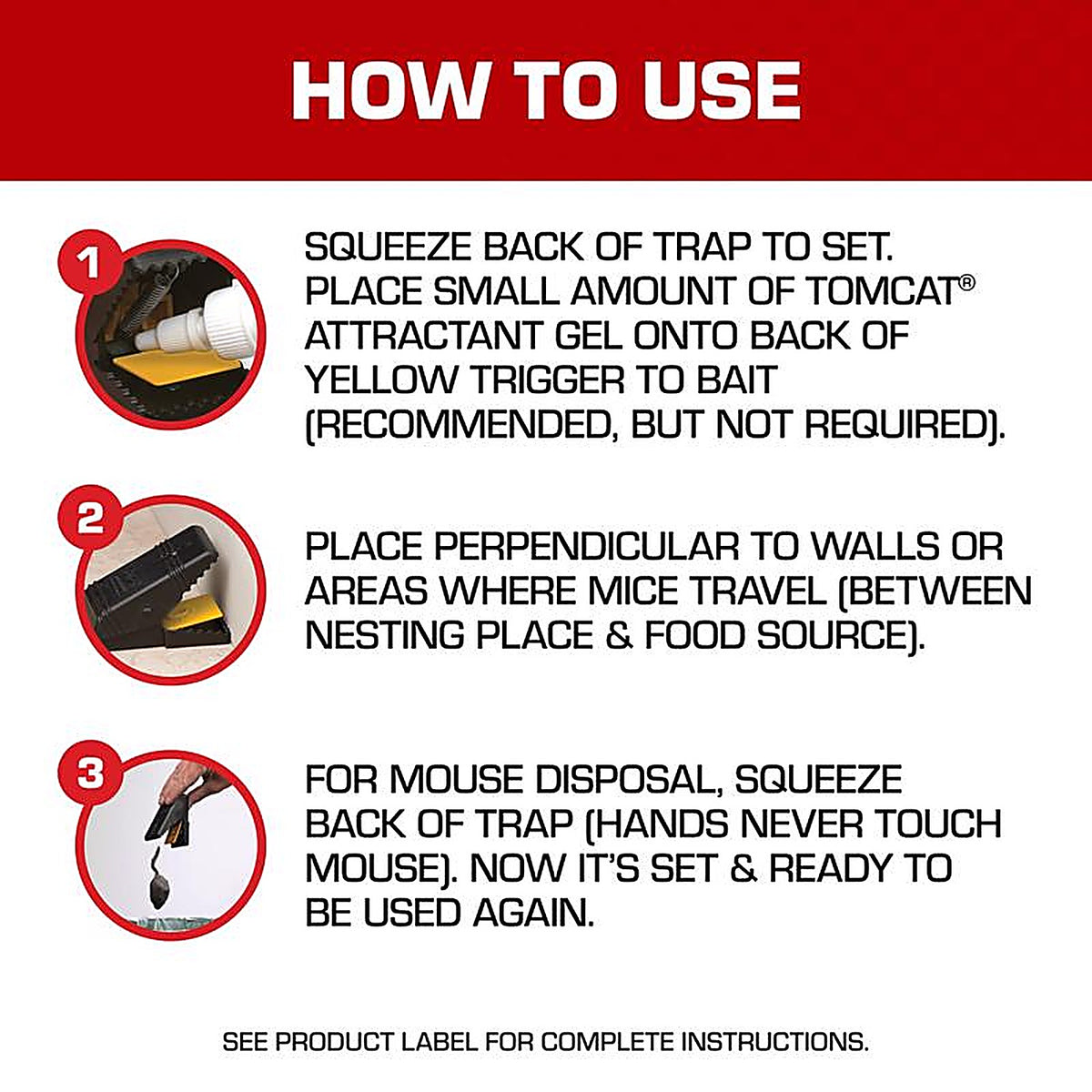 Tomcat 0361510 Snap Trap For Mice 2 pk