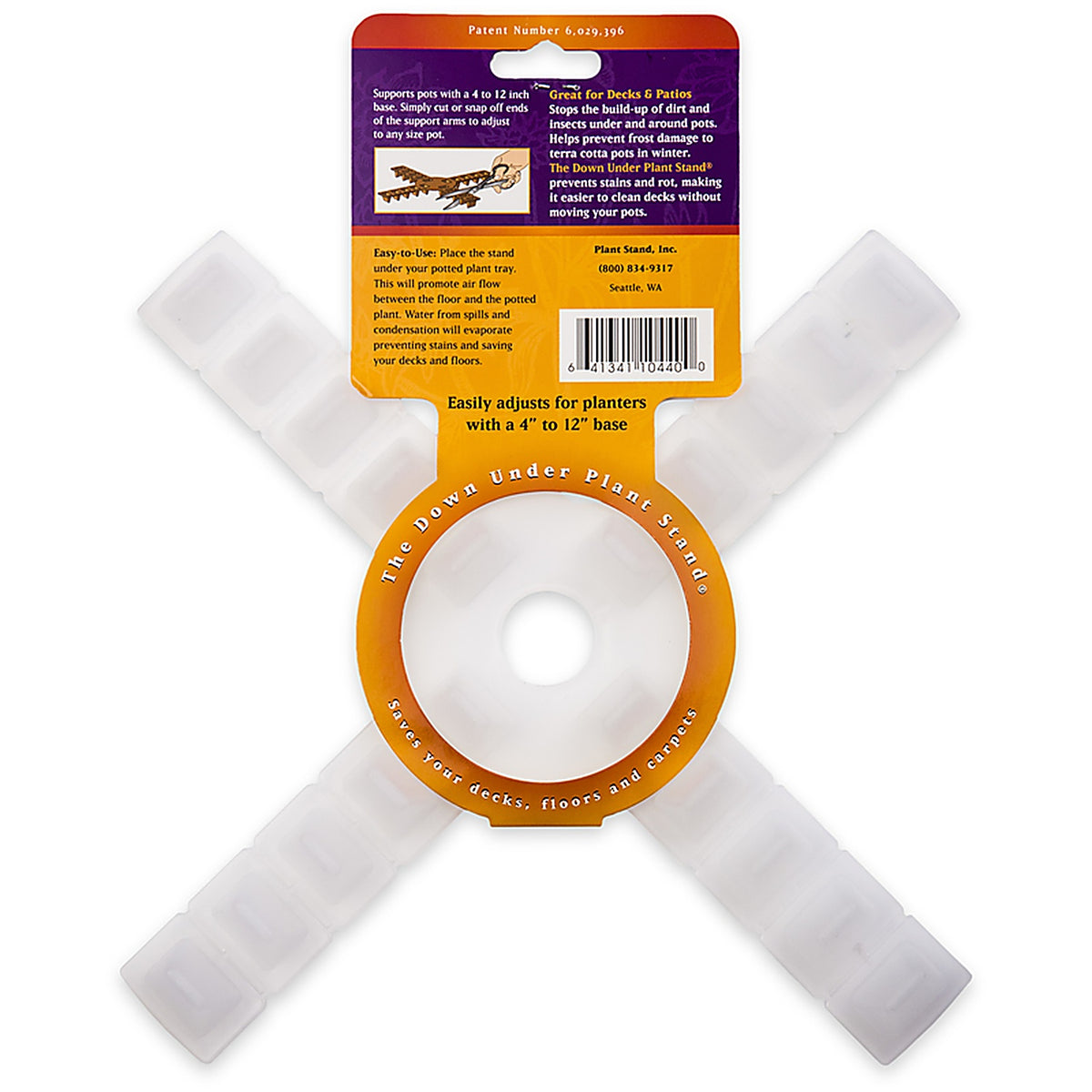 Down Under - 10440 - Decksaver 1 In. H X 12 In. W X 12 In. D Plastic Planter Trivet Clear