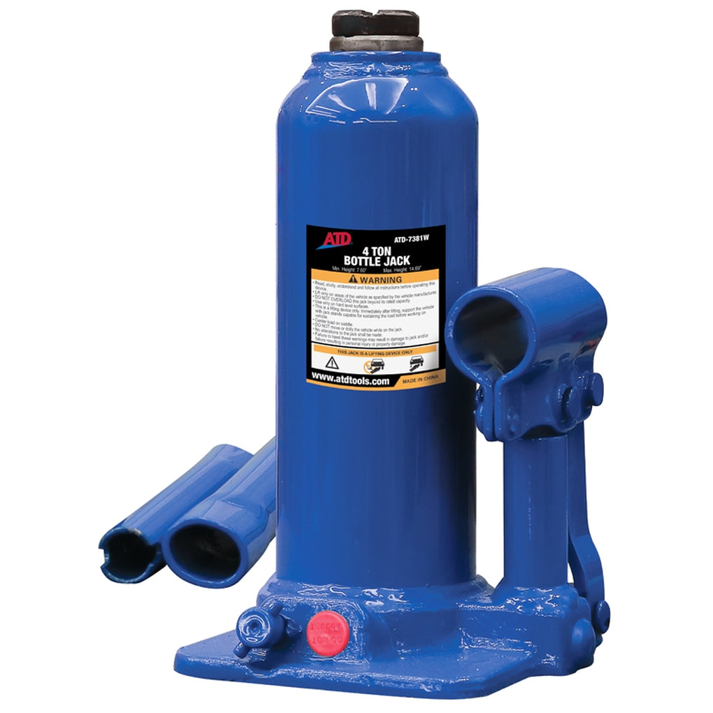 ATD 7381W 4 Ton Heavy-Duty Hydraulic Side Pump Bottle Jack