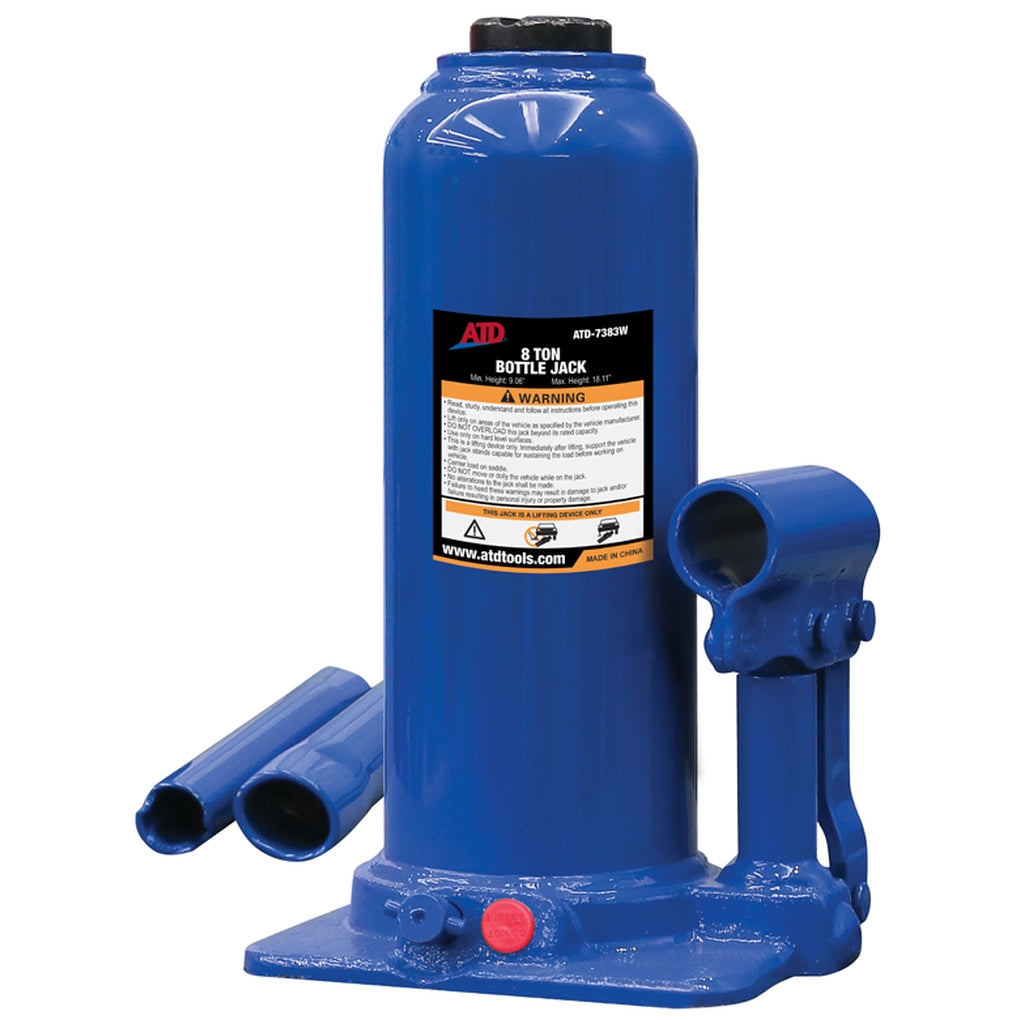 ATD 7383W 8 Ton Heavy-Duty Hydraulic Side Pump Bottle Jack