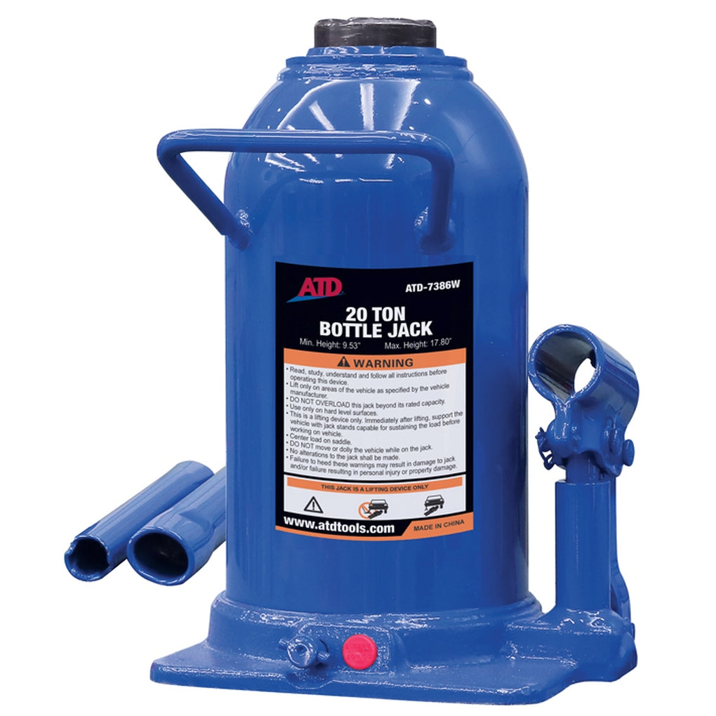 ATD 7386W 20-Ton Heavy-Duty Hydraulic Side Pump Bottle Jack