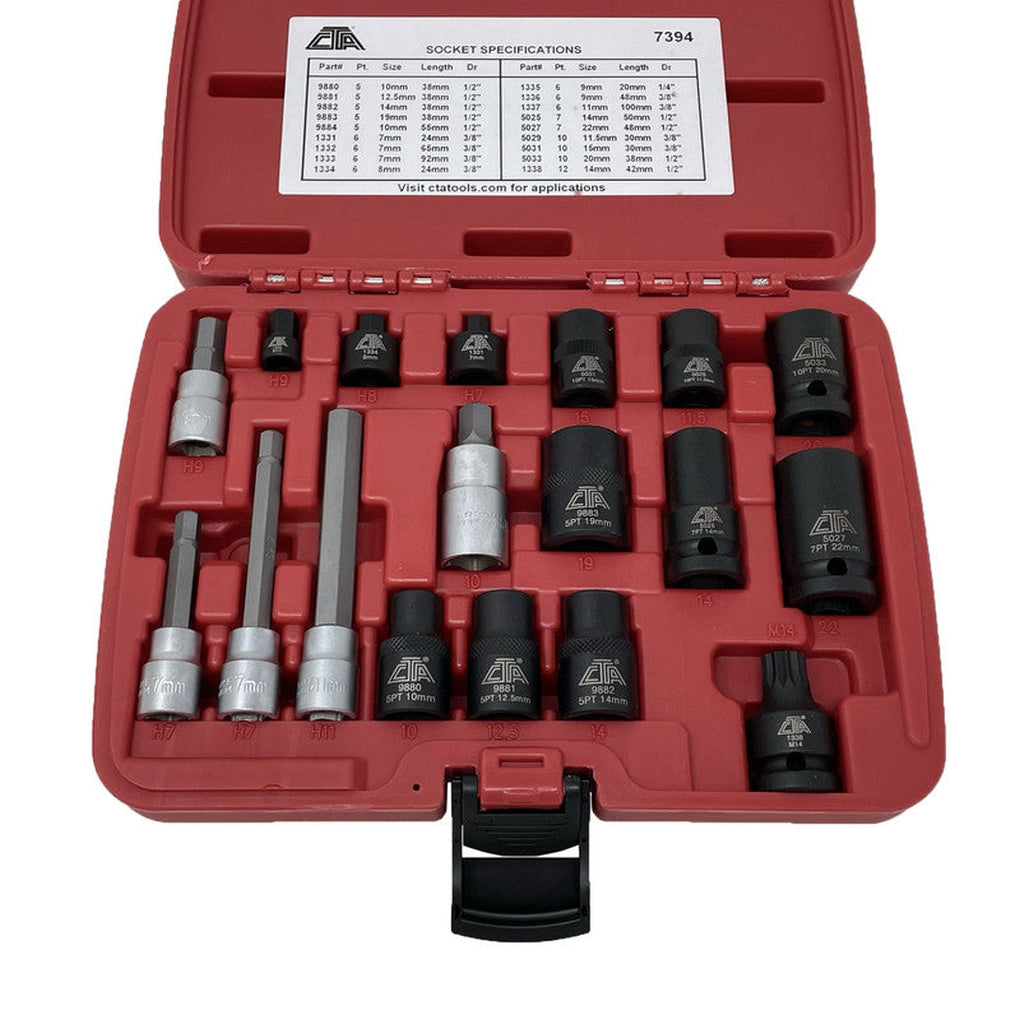 CTA 7394 18 Pc. Brake Caliper Socket Set