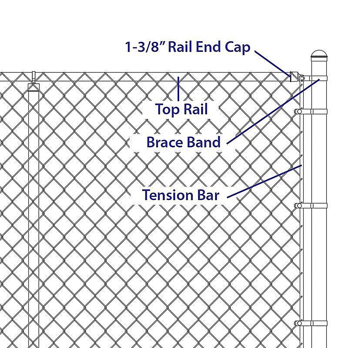 Yardlink - 664484 - 2.8 In. H Silver Aluminum Rail End