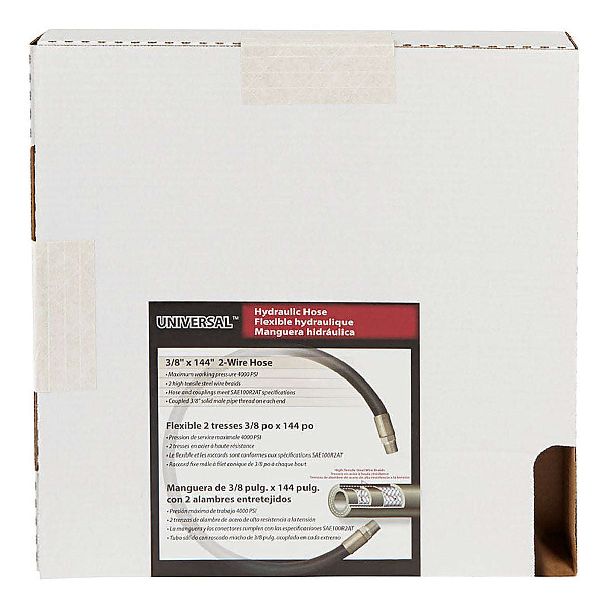 Apache Hose 98398262 0.4 in. Dia. x 144 in. L 4000 psi Rubber 2-Wire Hydraulic Hose