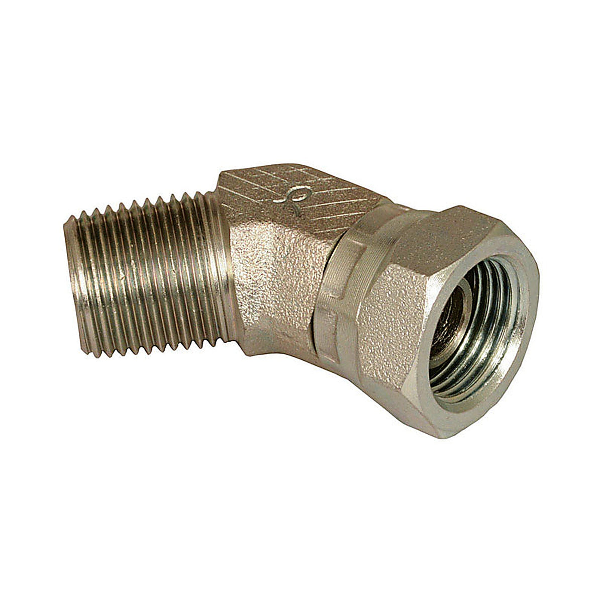Apache Hose 39005550 Steel 1/2 in. Dia. x 1/2 in. Dia. Hydraulic Adapter 1/Pack