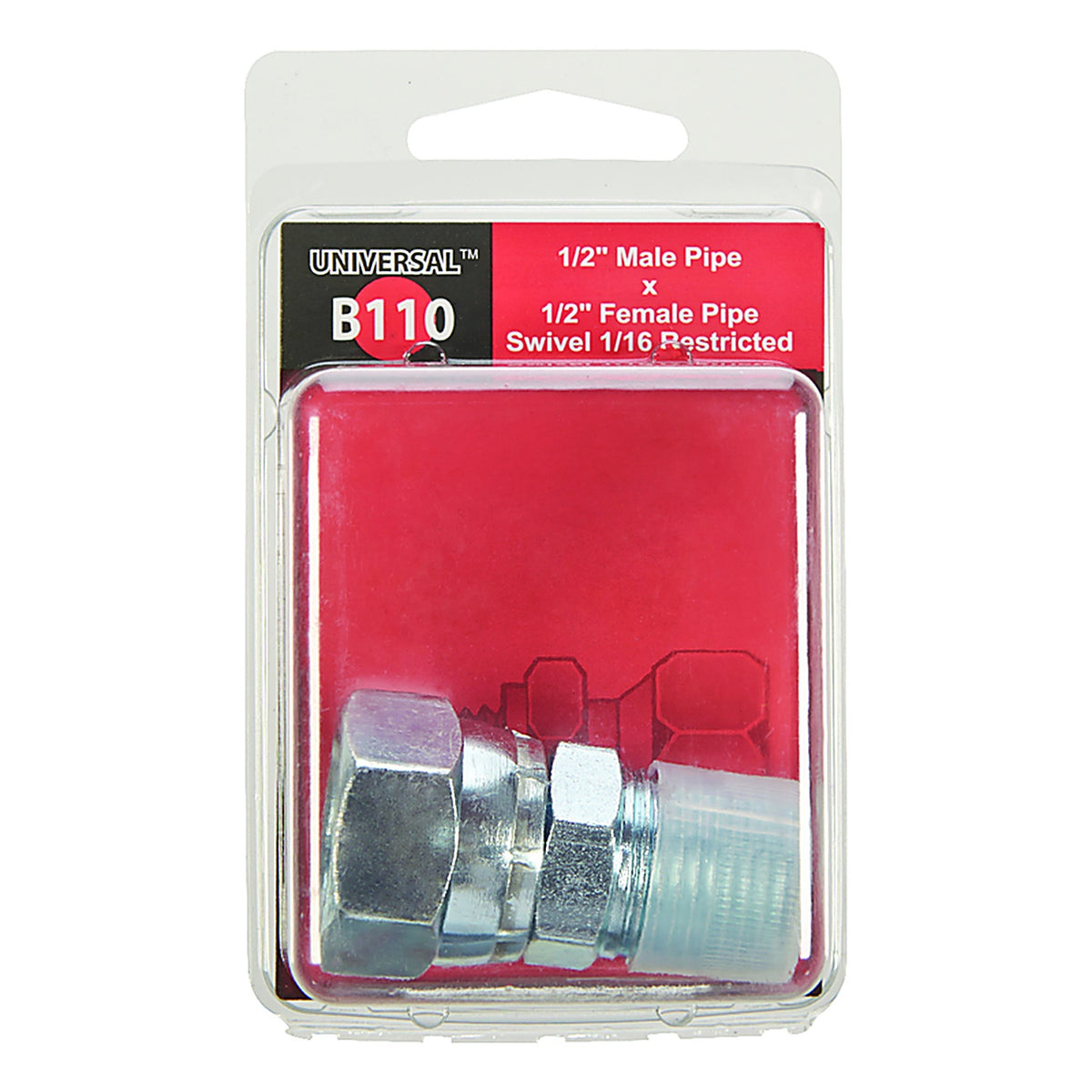 Apache Hose 39004380 Steel 1/2 in. Dia. x 1/2 in. Dia. Hydraulic Adapter 1/Pack