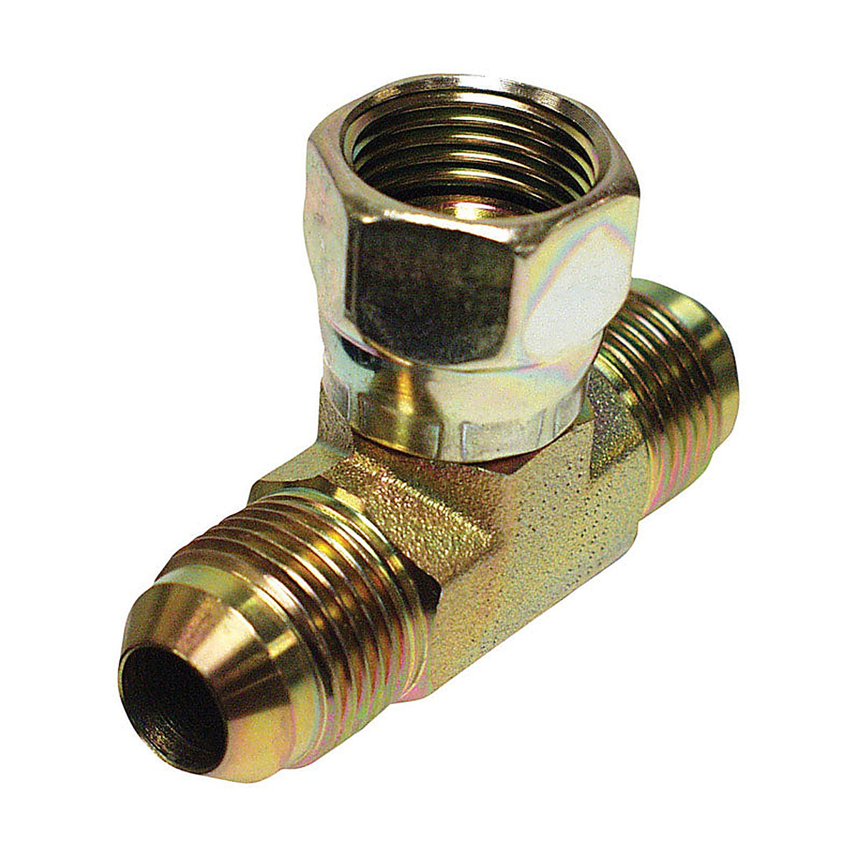 Apache Hose 39036016 Steel 1/2 in. Dia. x 1/2 in. Dia. T-Hydraulic Adapter 1/Pack