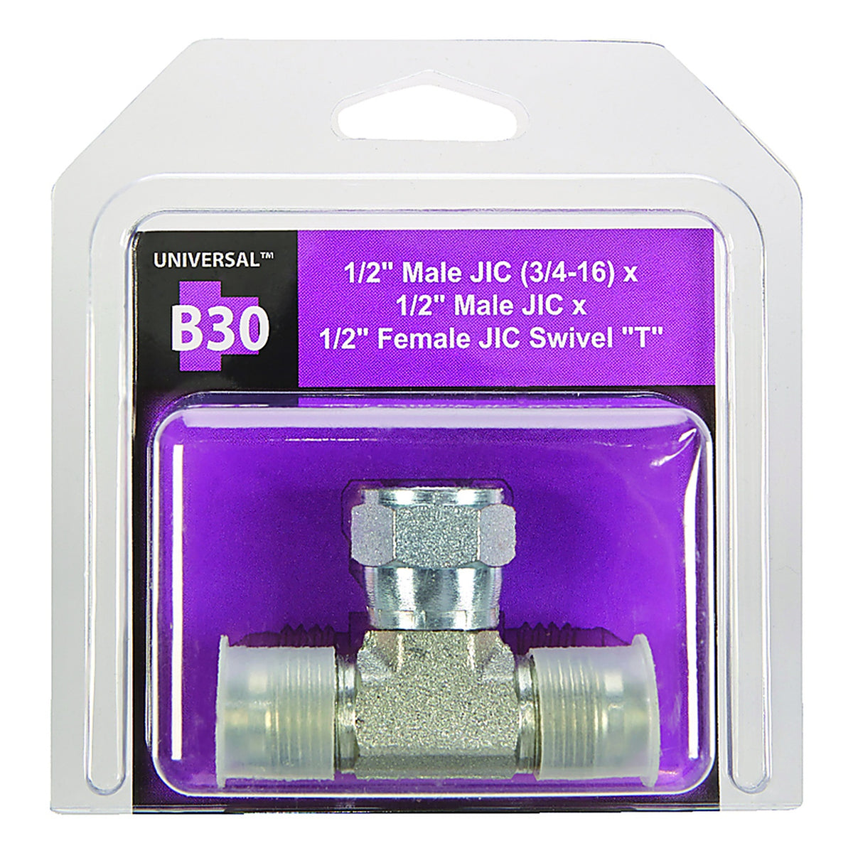 Apache Hose 39036016 Steel 1/2 in. Dia. x 1/2 in. Dia. T-Hydraulic Adapter 1/Pack