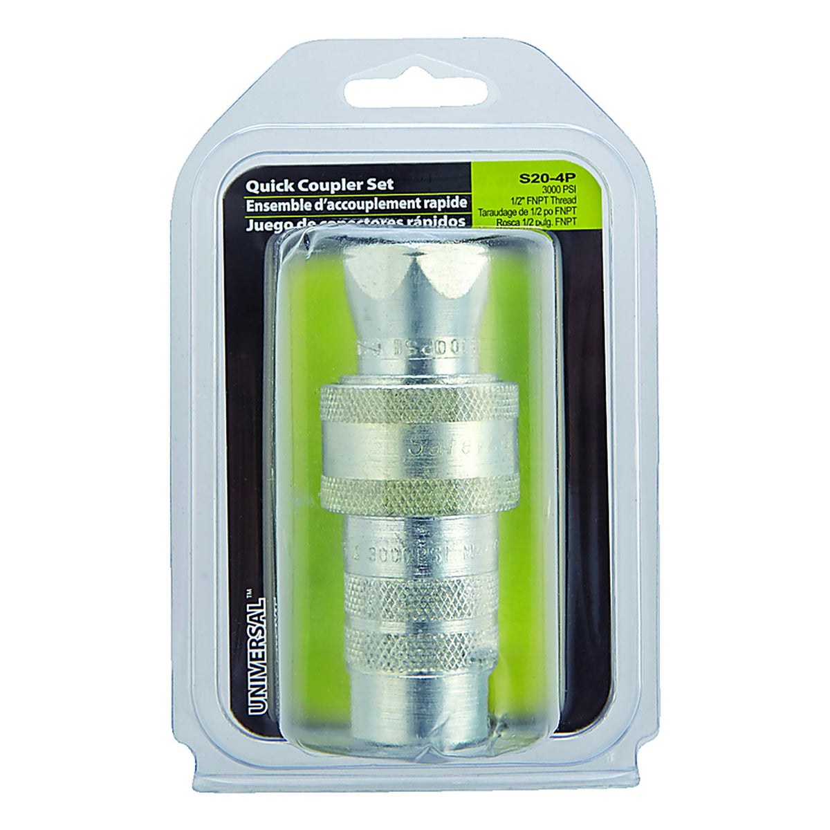Apache Hose 39040925 Steel 1/2 in. Dia. x 1/2 in. Dia. Hydraulic Coupler 1/Pack