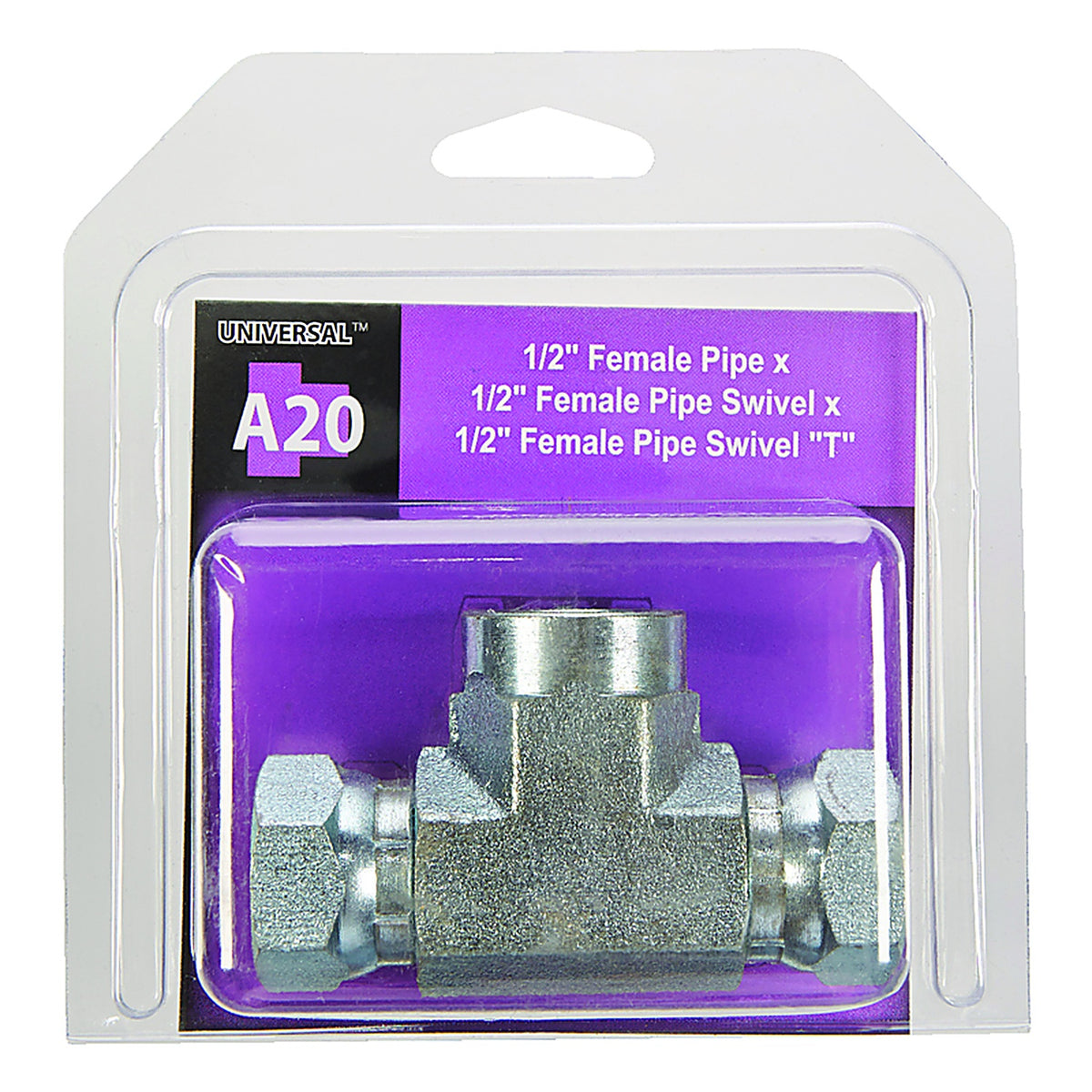 Apache Hose 39035915 1/2 in. Dia. x 1/2 in. Dia. T-Hydraulic Adapter 1/Pack