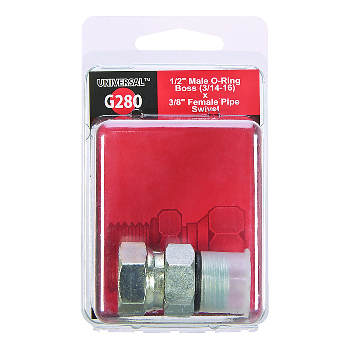 Apache Hose 39005775 Steel 1/2 in. Dia. x 3/8 in. Dia. Hydraulic Adapter 1/Pack