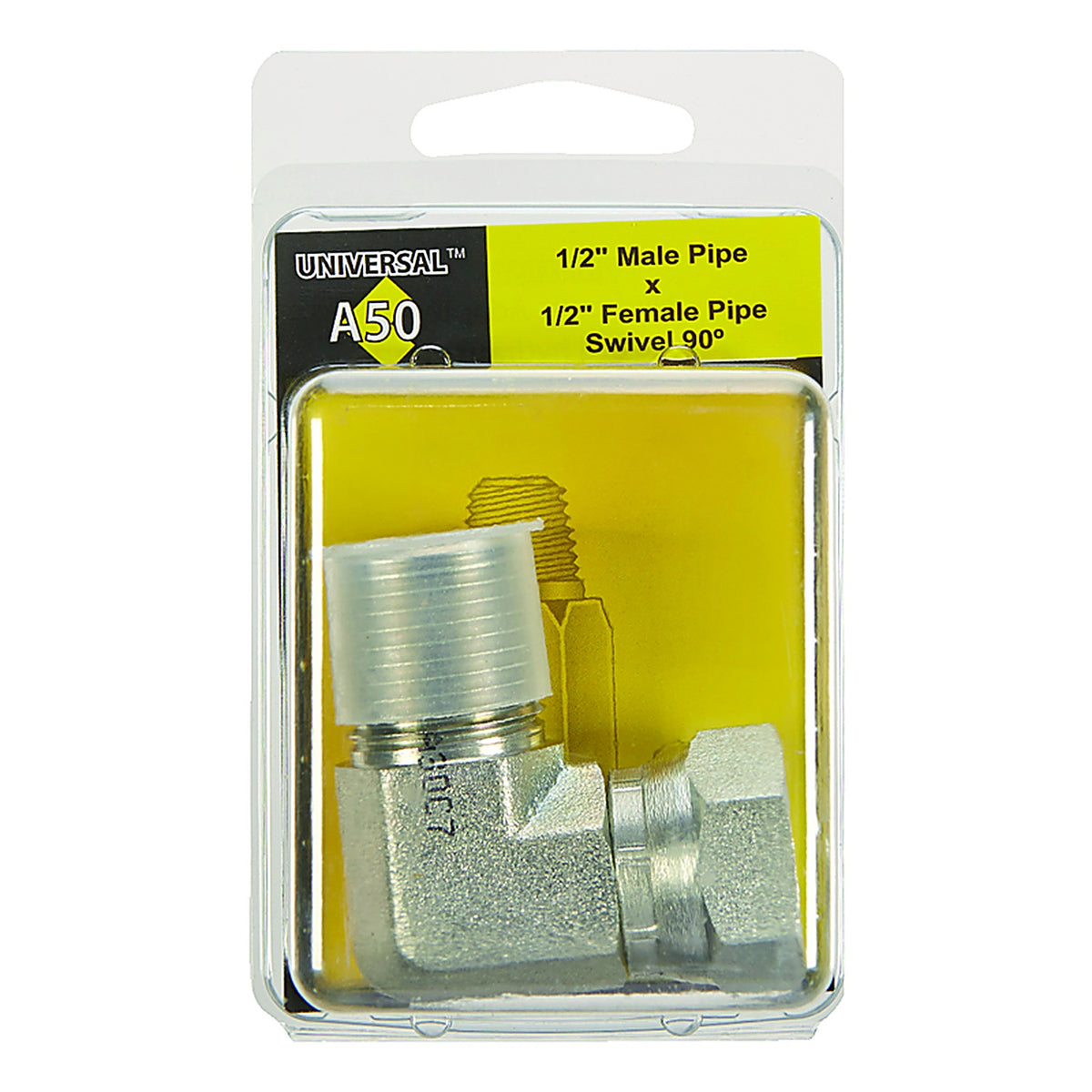 Apache Hose 39005175 Steel 1/2 in. Dia. x 1/2 in. Dia. Hydraulic Adapter 1/Pack