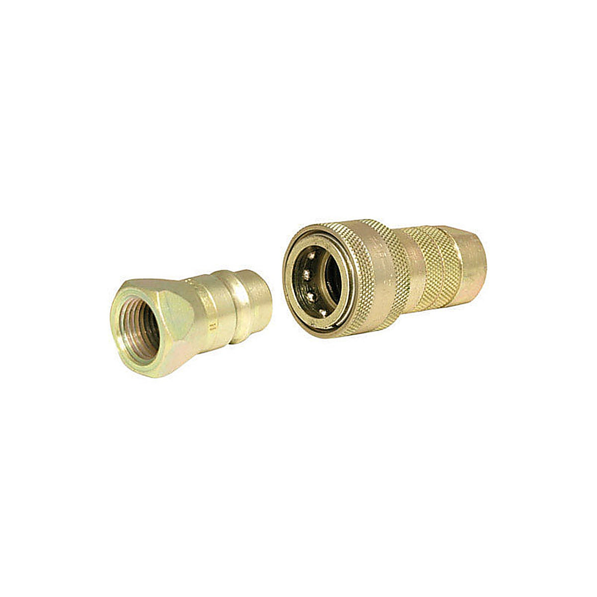 Apache Hose 39040915 Steel 3/8 in. Dia. x 3/8 in. Dia. Hydraulic Coupler 1